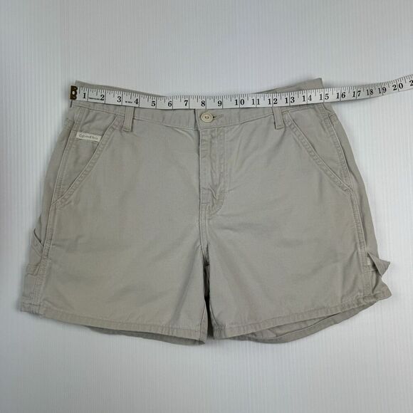Vintage Calvin Klein Khaki Shorts Size 7 Cotton Classic - Picture 6 of 9